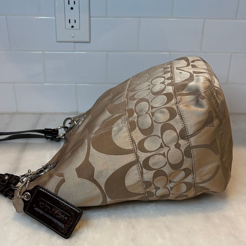 Coach Bag Purse Handbag Pocketbook Vintage Alex Signature Logo Shoulder Bag - Picture 11 of 16